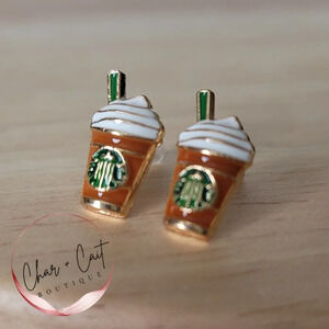 Inspired Starbucks Coffee Earring Studs